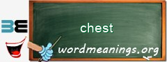 WordMeaning blackboard for chest